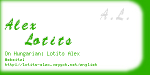 alex lotits business card